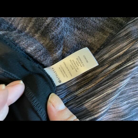 Athleta grey hooded pullover with zipper detail - Picture 4 of 6